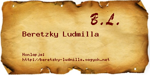 Beretzky Ludmilla névjegykártya